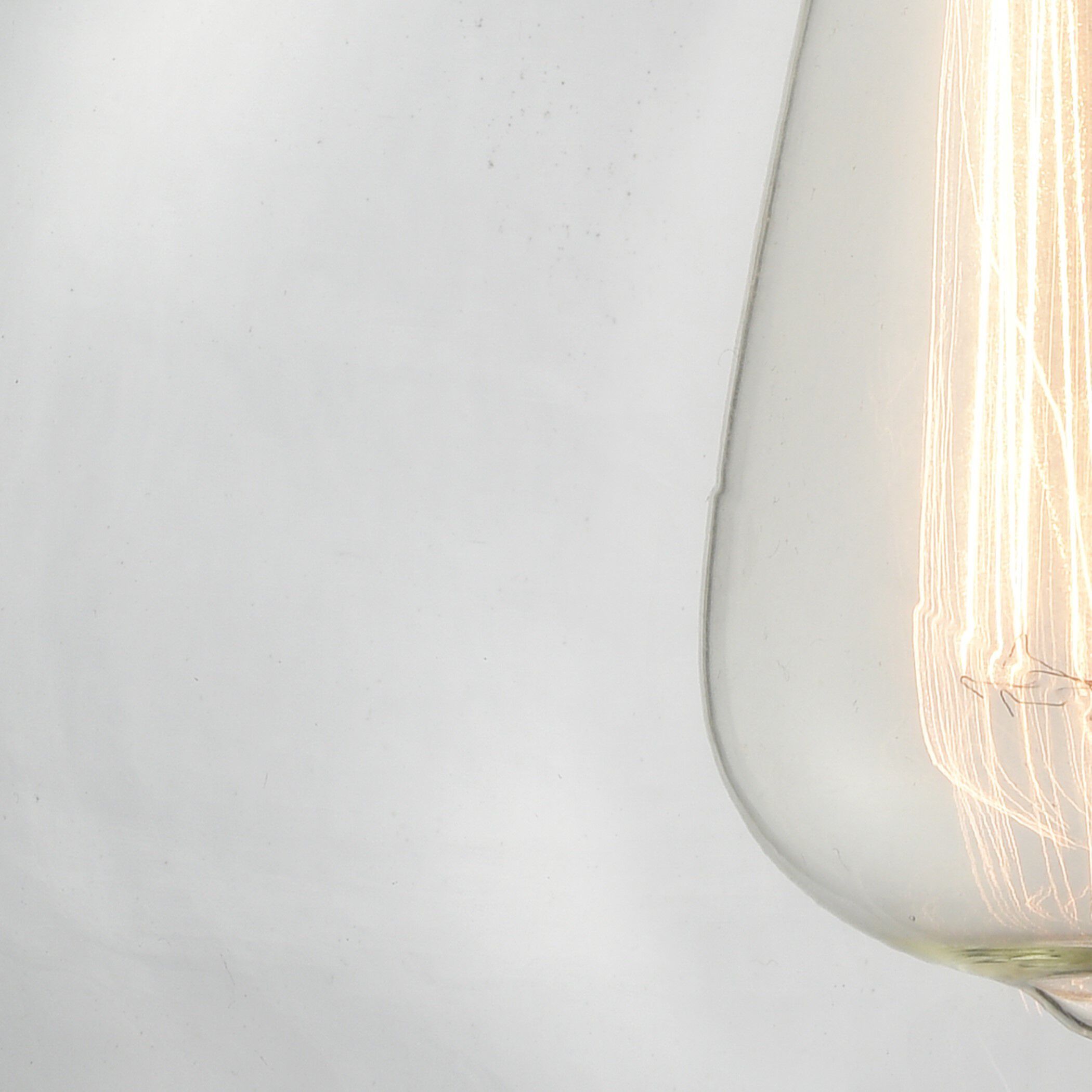 Fenton 1 Light 11 inch Black Antique Brass Mini Pendant Ceiling Light in Clear Glass